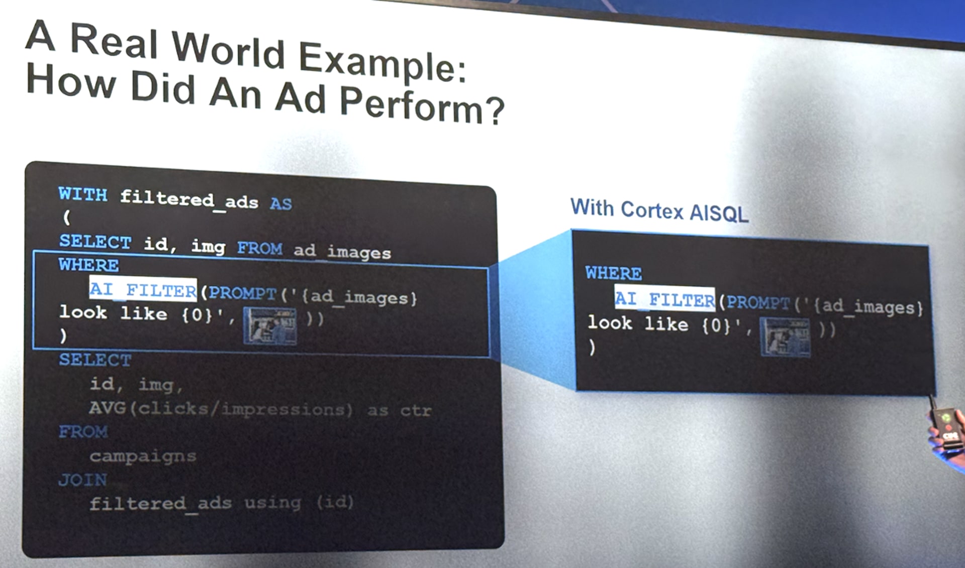 Real world example: How did an ad perform?