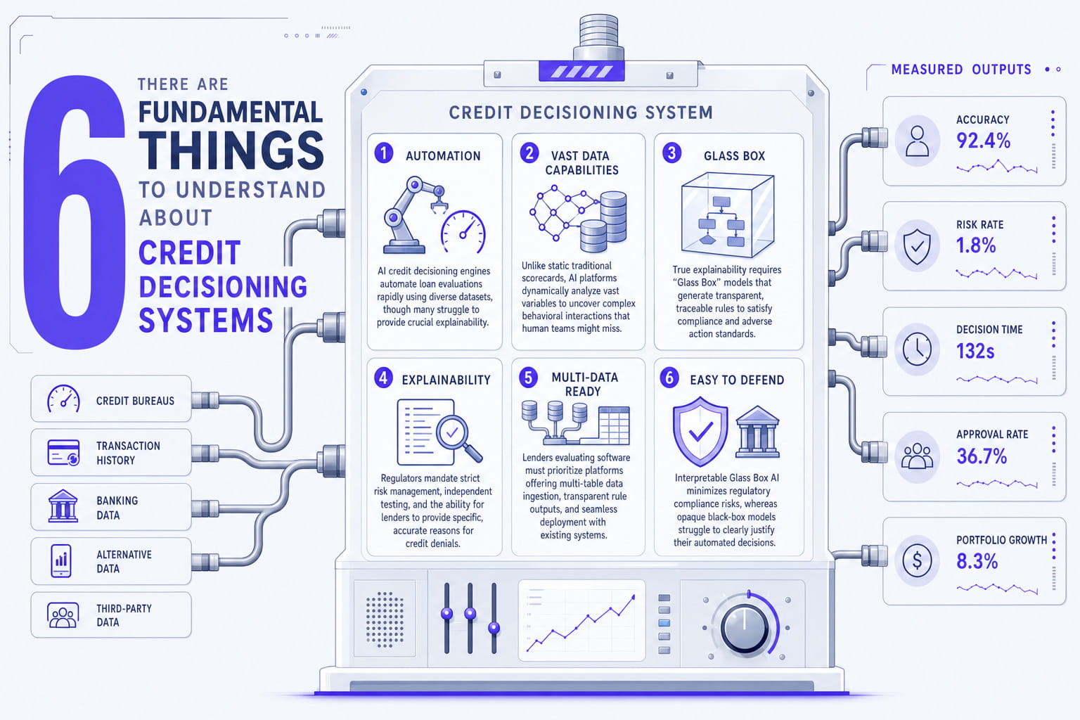 AI systems allow faster credit approvals, credit risk prediction accuracy, and explainable credit decisions